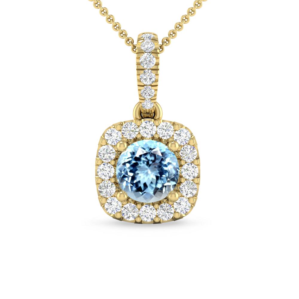 Yellow Gold - Aquamarine