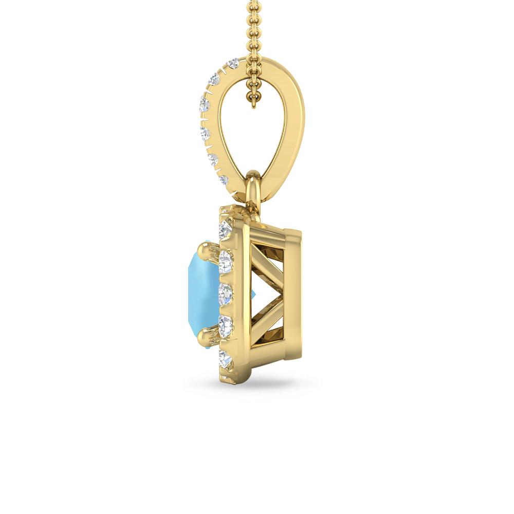 Yellow Gold - Aquamarine