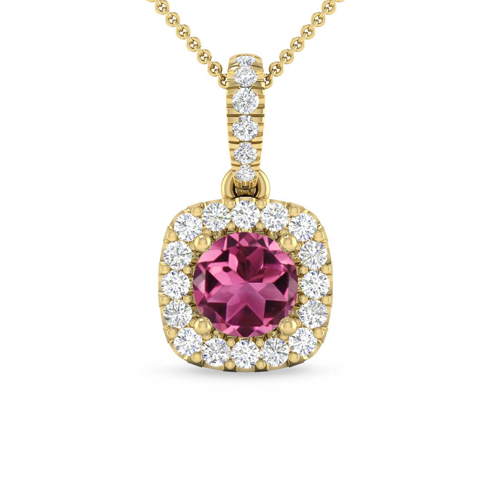 Yellow Gold - Pink Tourmaline