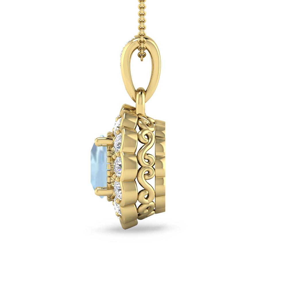 Yellow Gold - Aquamarine