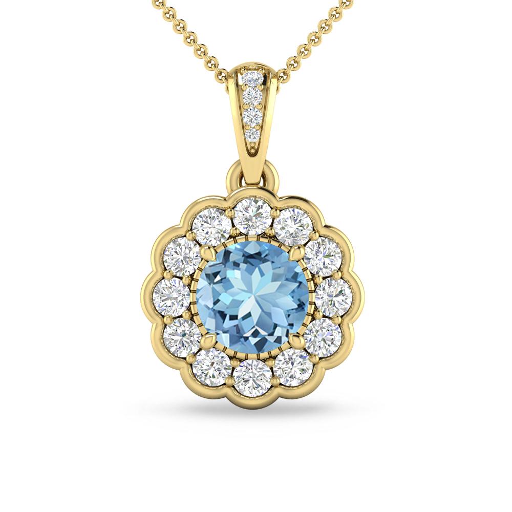 Yellow Gold - Aquamarine