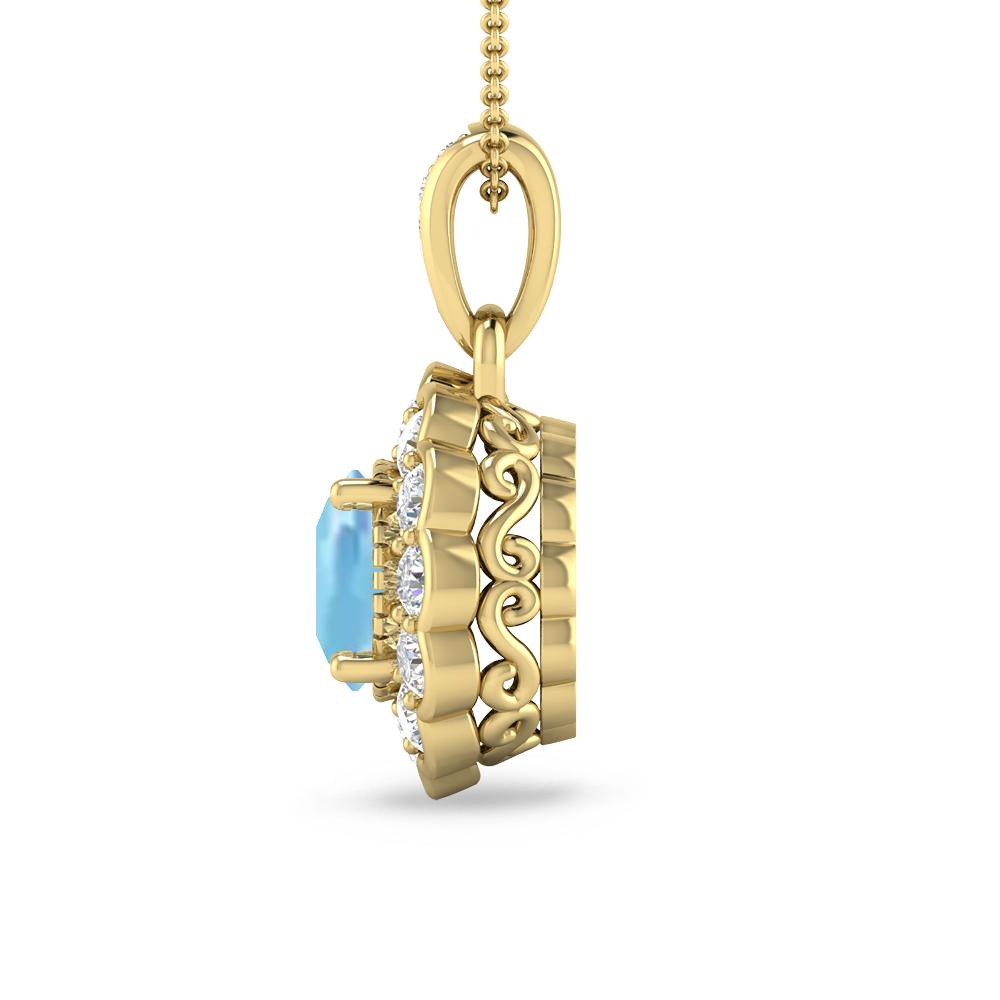 Yellow Gold - Aquamarine