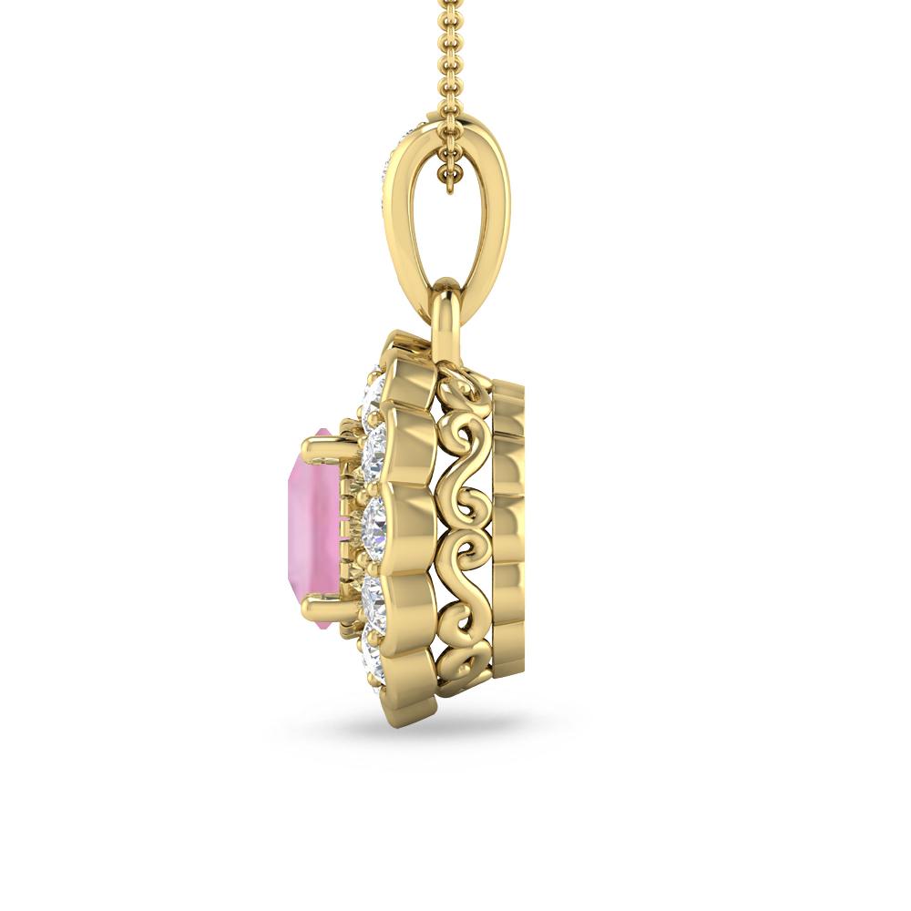 Yellow Gold - Pink Tourmaline