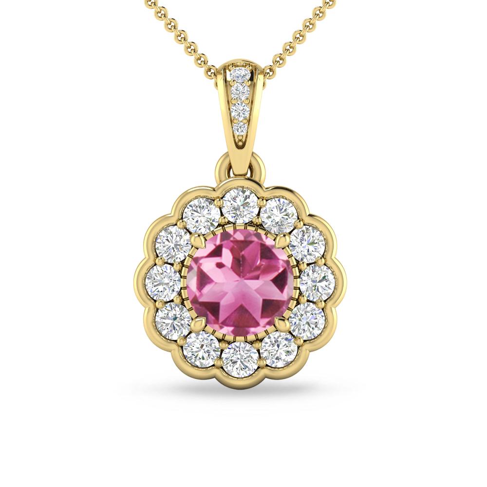 Yellow Gold - Pink Tourmaline