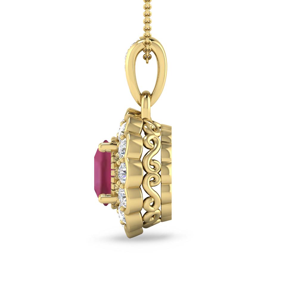 Yellow Gold - Pink Tourmaline