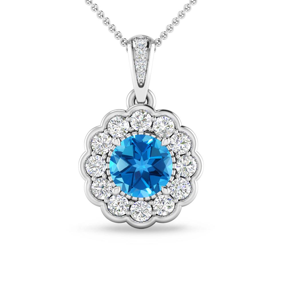 White Gold - Blue Topaz