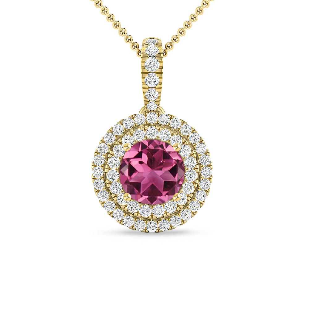 Yellow Gold - Pink Tourmaline