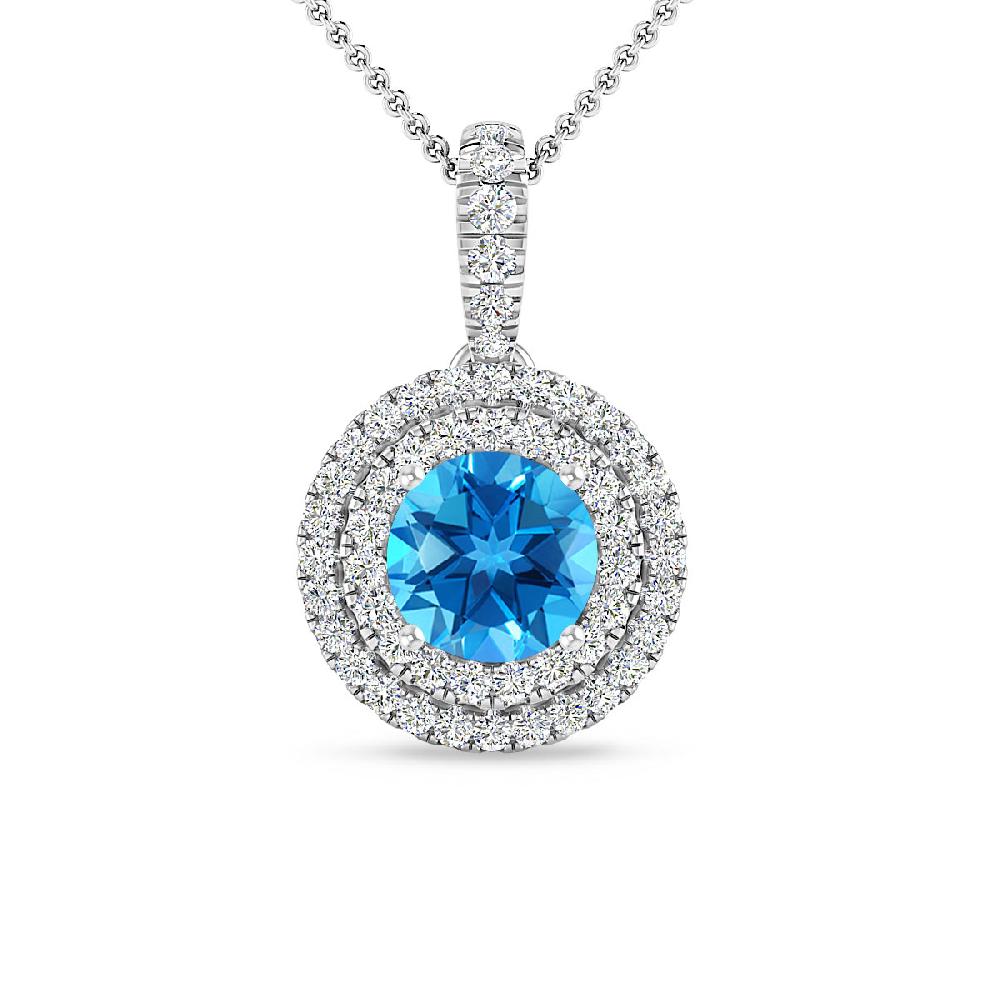 White Gold - Blue Topaz