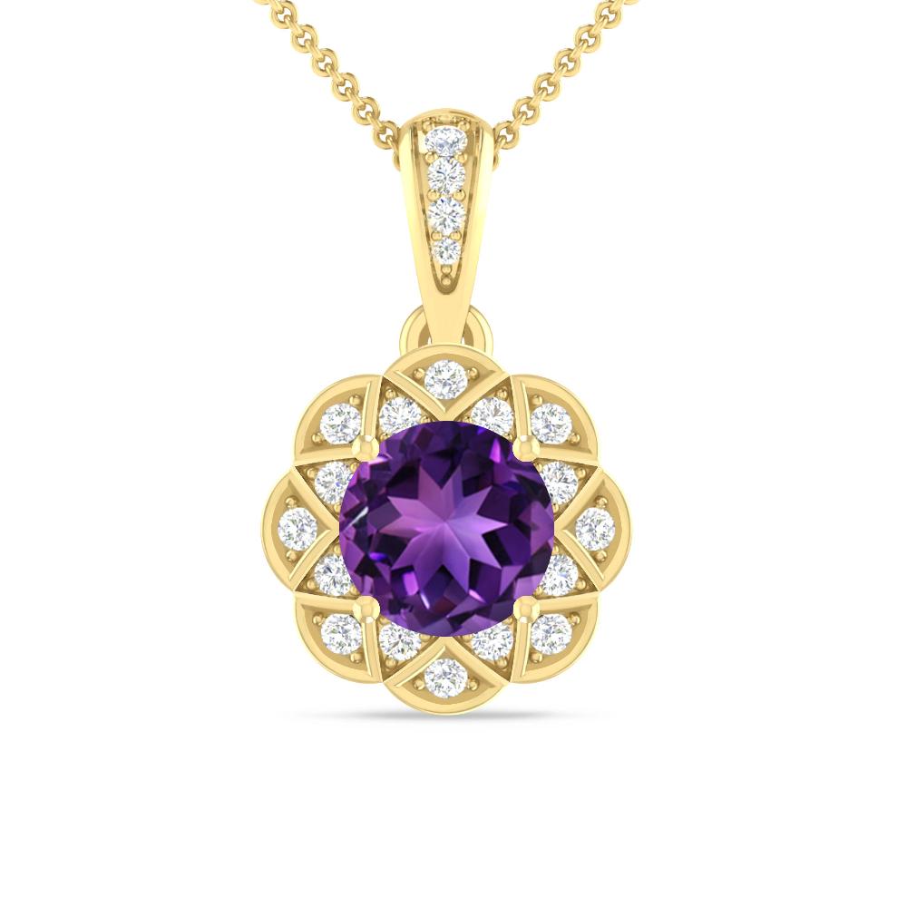 Yellow Gold - Amethyst