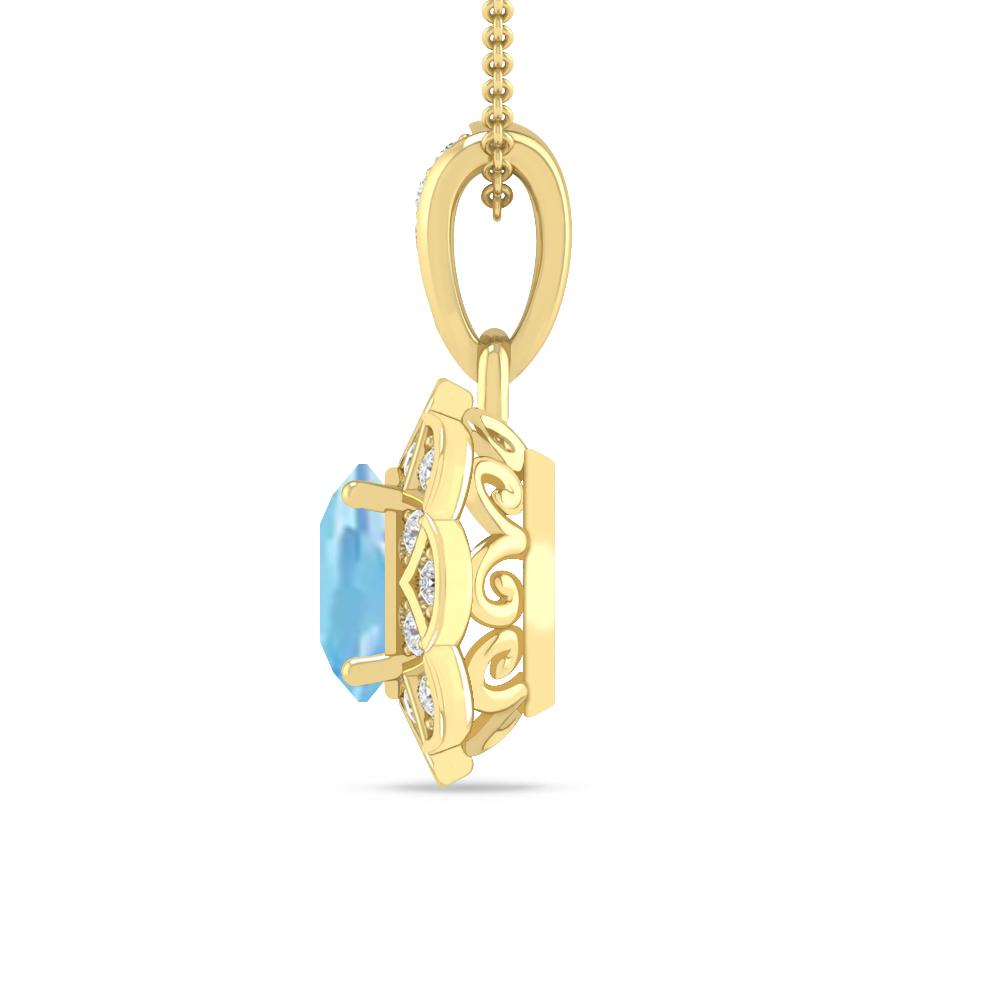 Yellow Gold - Aquamarine