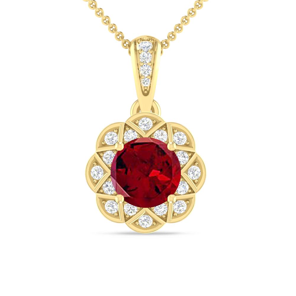 Yellow Gold - Garnet