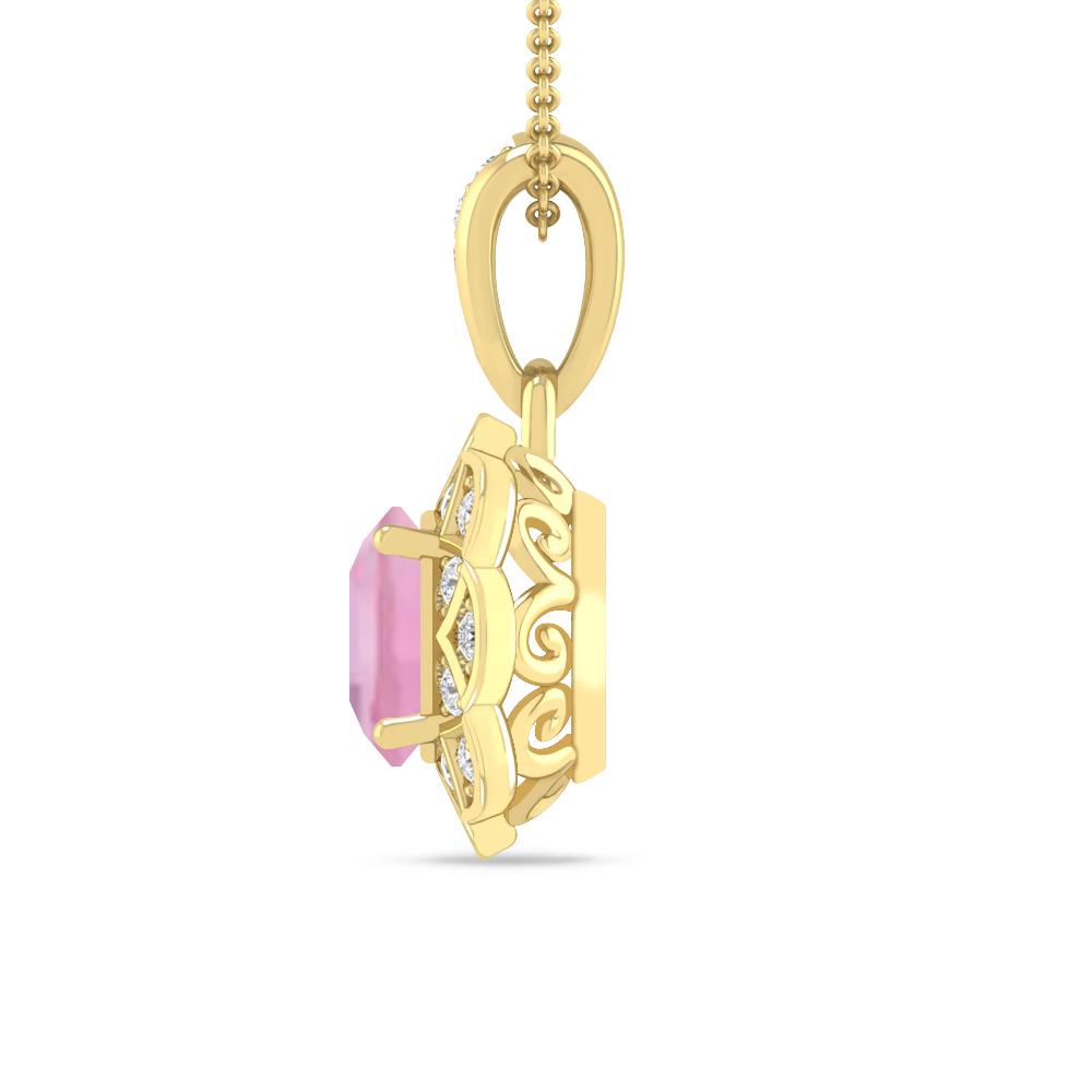 Yellow Gold - Pink Tourmaline