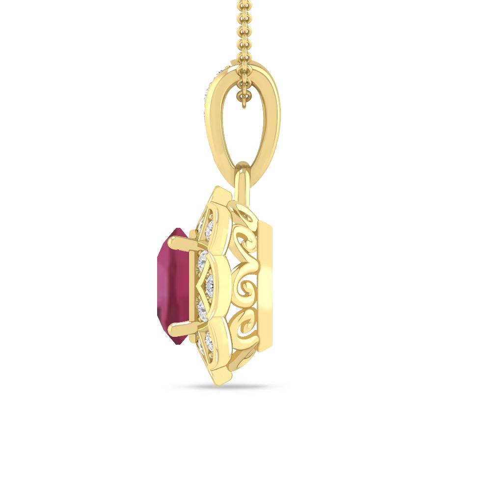 Yellow Gold - Pink Tourmaline