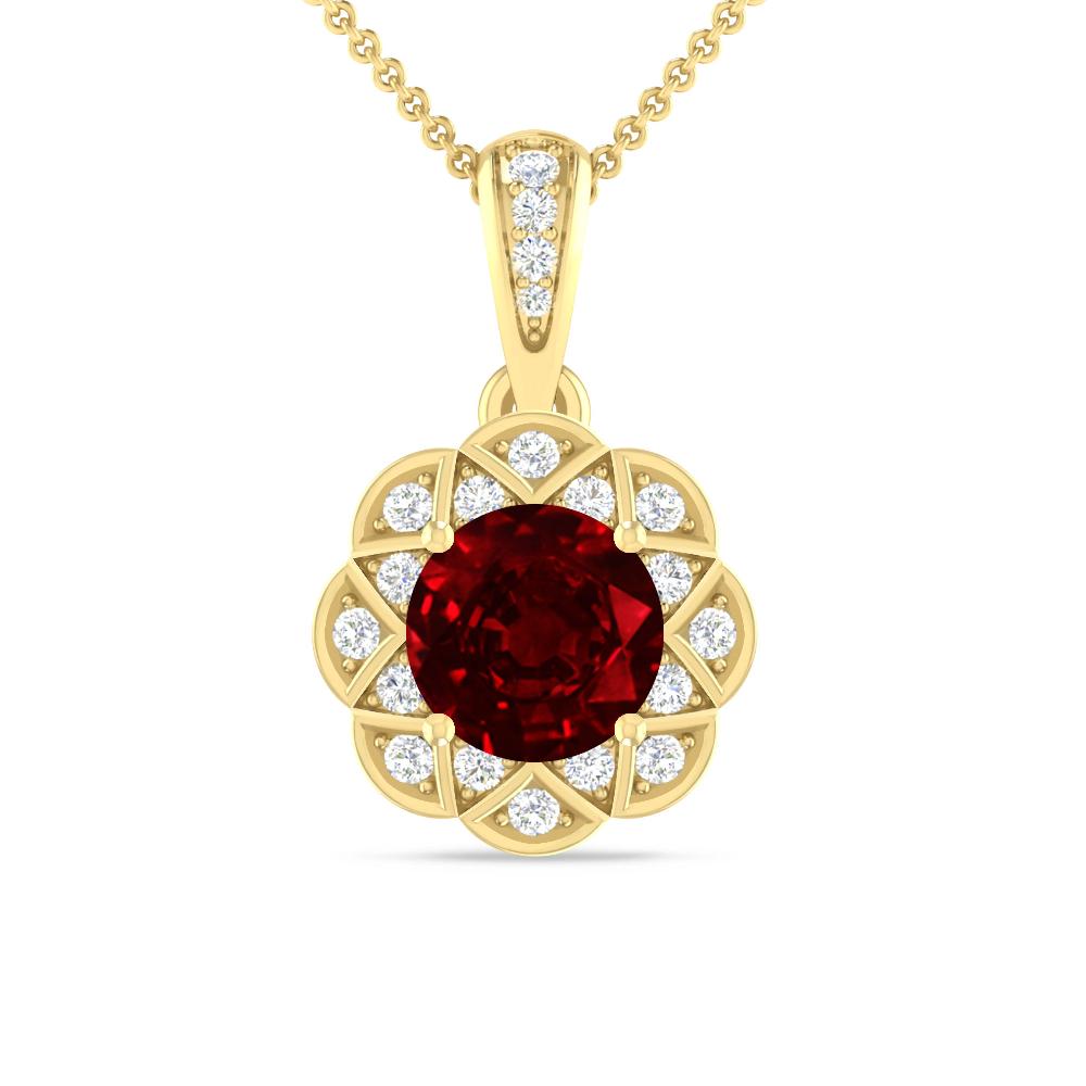 Yellow Gold - Ruby