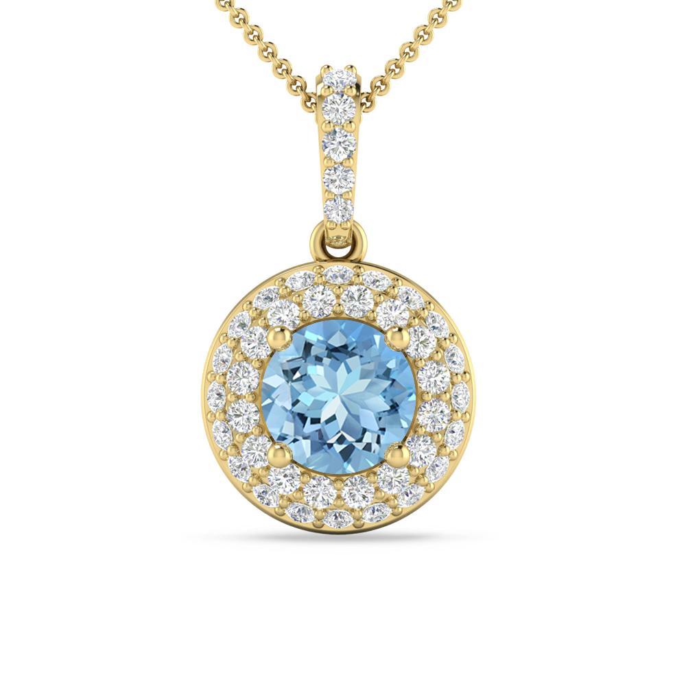 Yellow Gold - Aquamarine