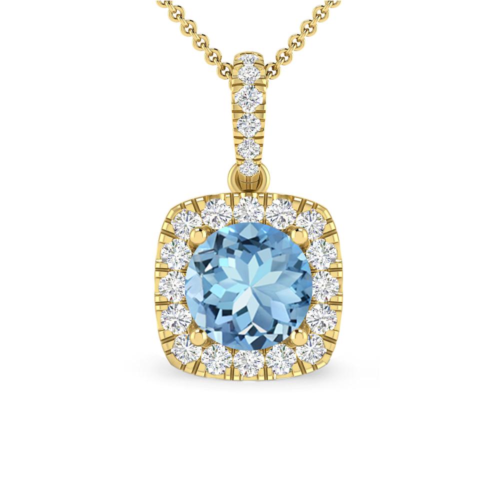 Yellow Gold - Aquamarine