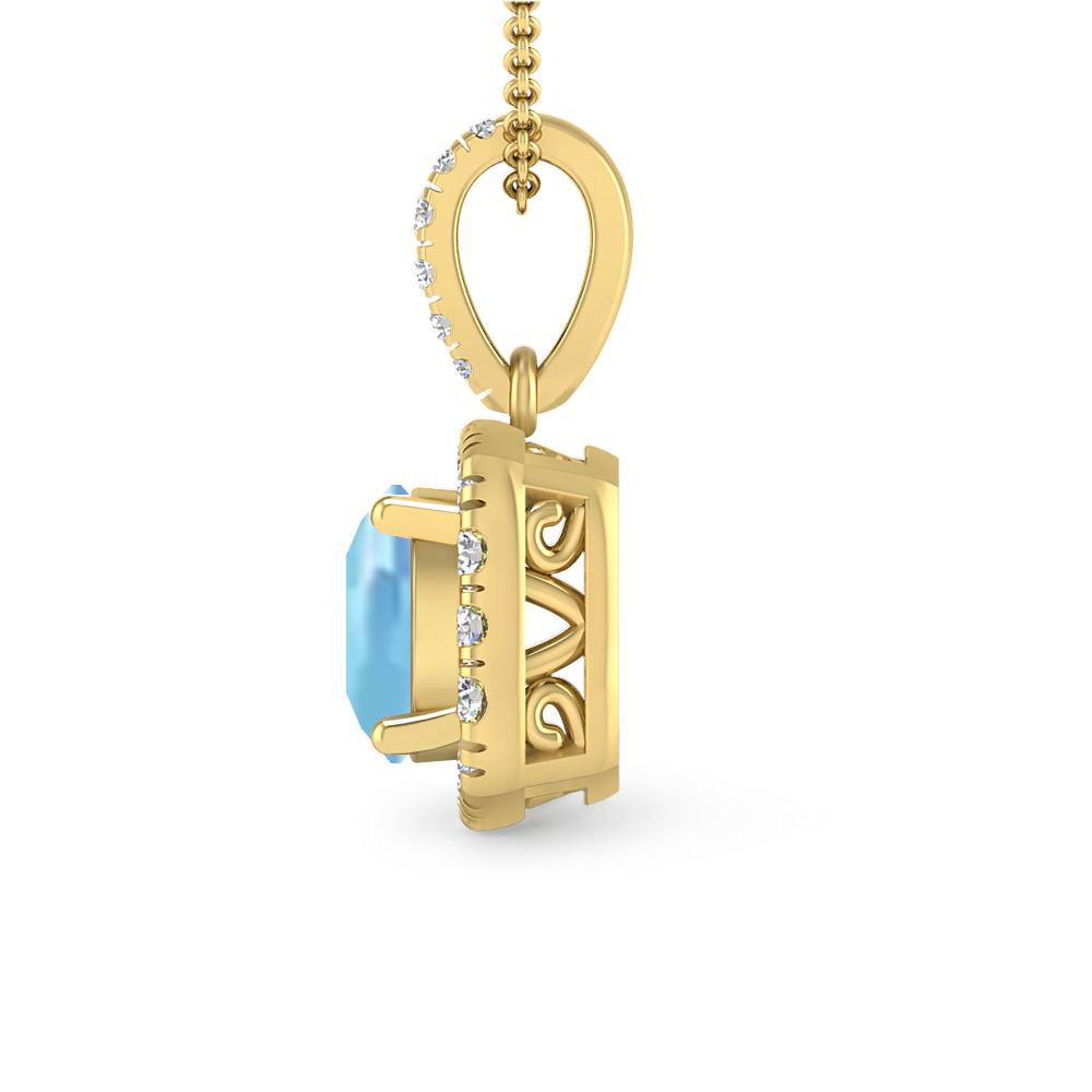 Yellow Gold - Aquamarine