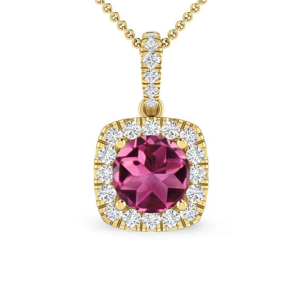 Yellow Gold - Pink Tourmaline