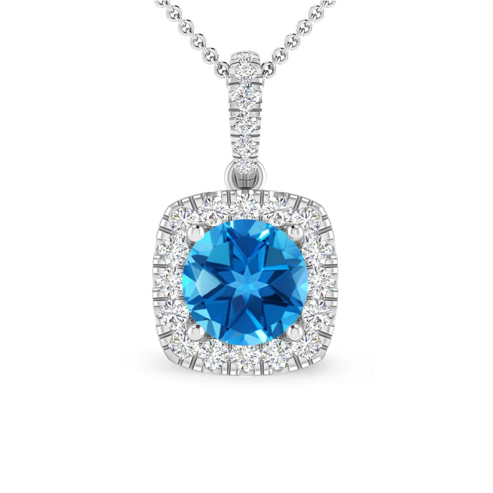 White Gold - Blue Topaz