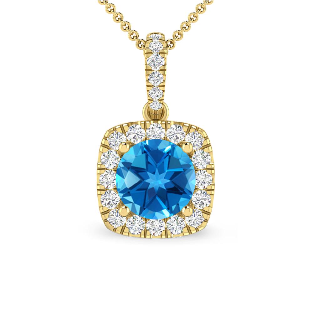 Yellow Gold - Blue Topaz