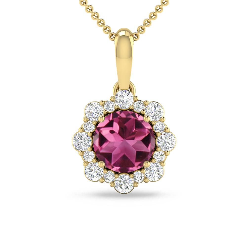 Yellow Gold - Pink Tourmaline