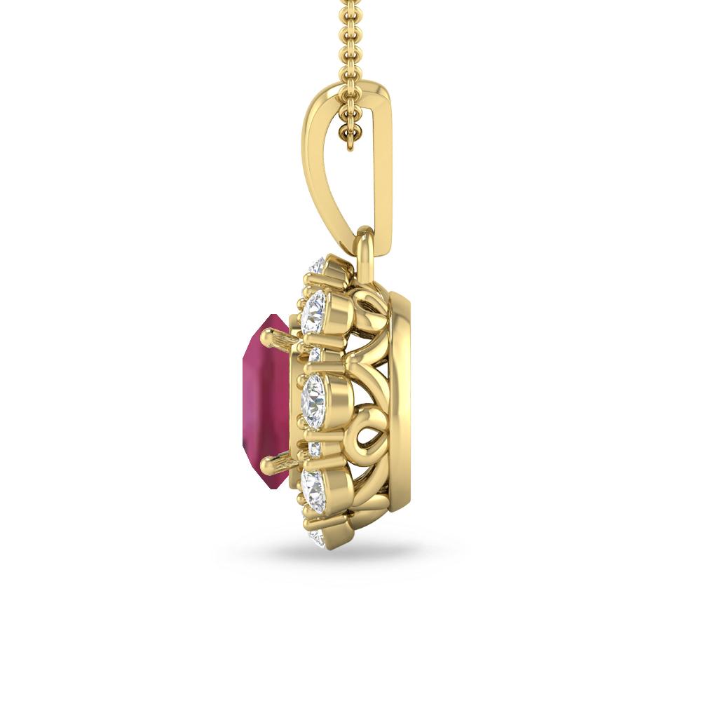 Yellow Gold - Pink Tourmaline