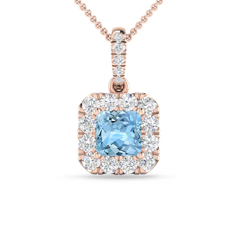 Rose Gold - Aquamarine