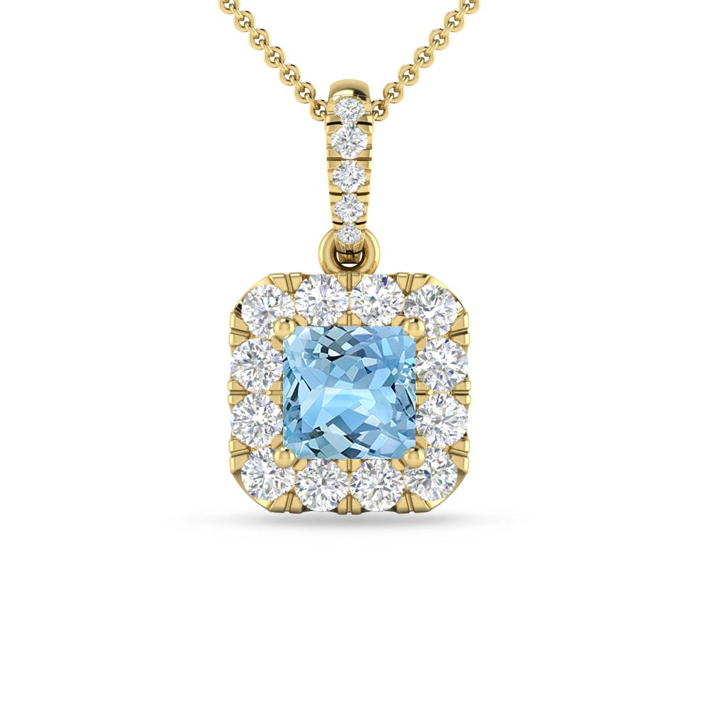 Yellow Gold - Aquamarine