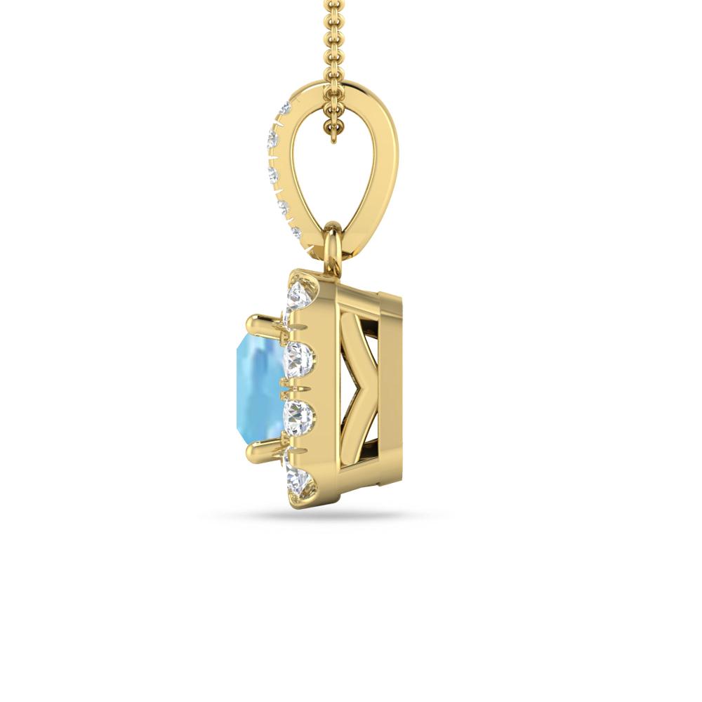 Yellow Gold - Aquamarine