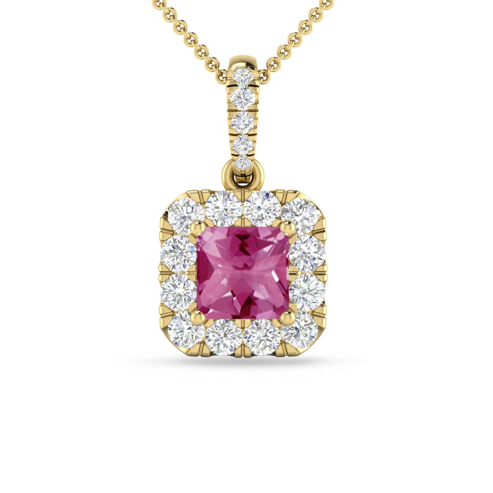 Yellow Gold - Pink Tourmaline