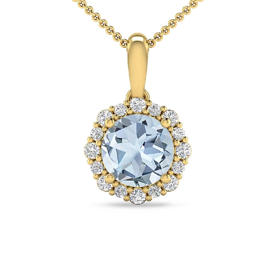 Yellow Gold - Aquamarine