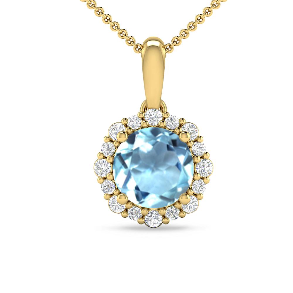 Yellow Gold - Aquamarine