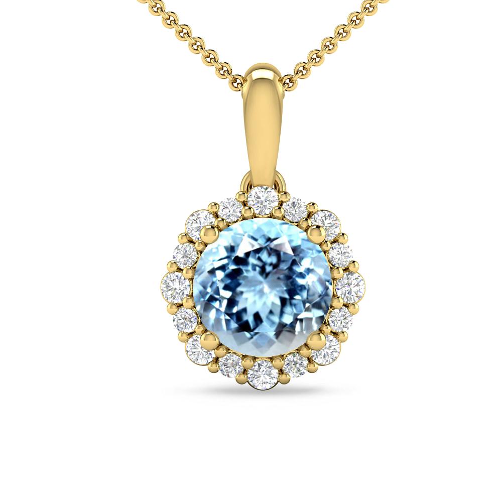 Yellow Gold - Aquamarine