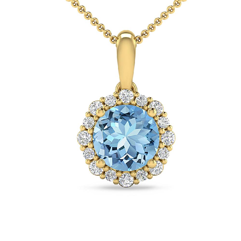 Yellow Gold - Aquamarine