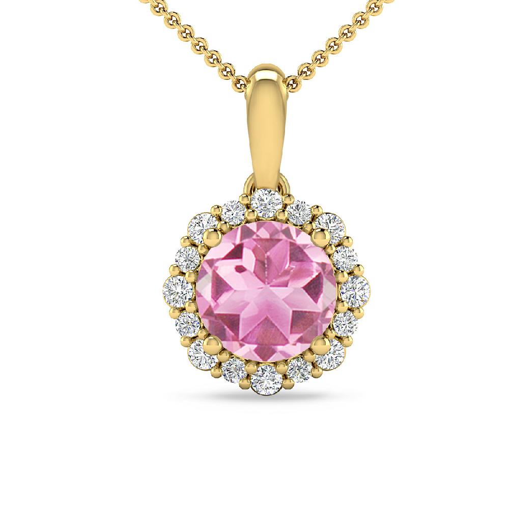 Yellow Gold - Pink Tourmaline