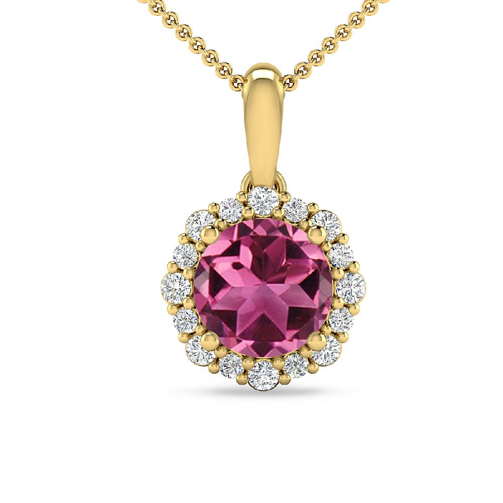 Yellow Gold - Pink Tourmaline