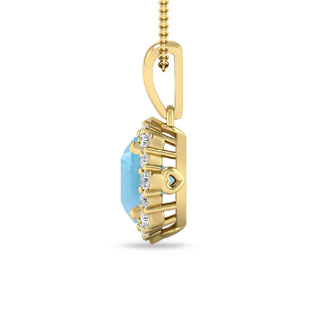 Yellow Gold - Blue Topaz