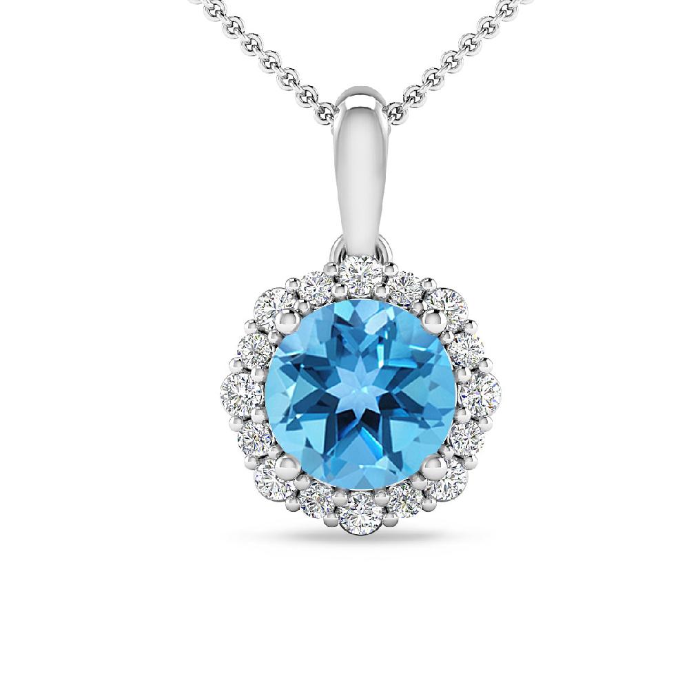 White Gold - Blue Topaz