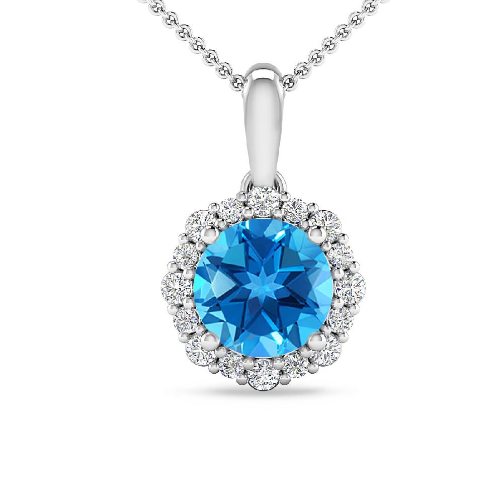 White Gold - Blue Topaz