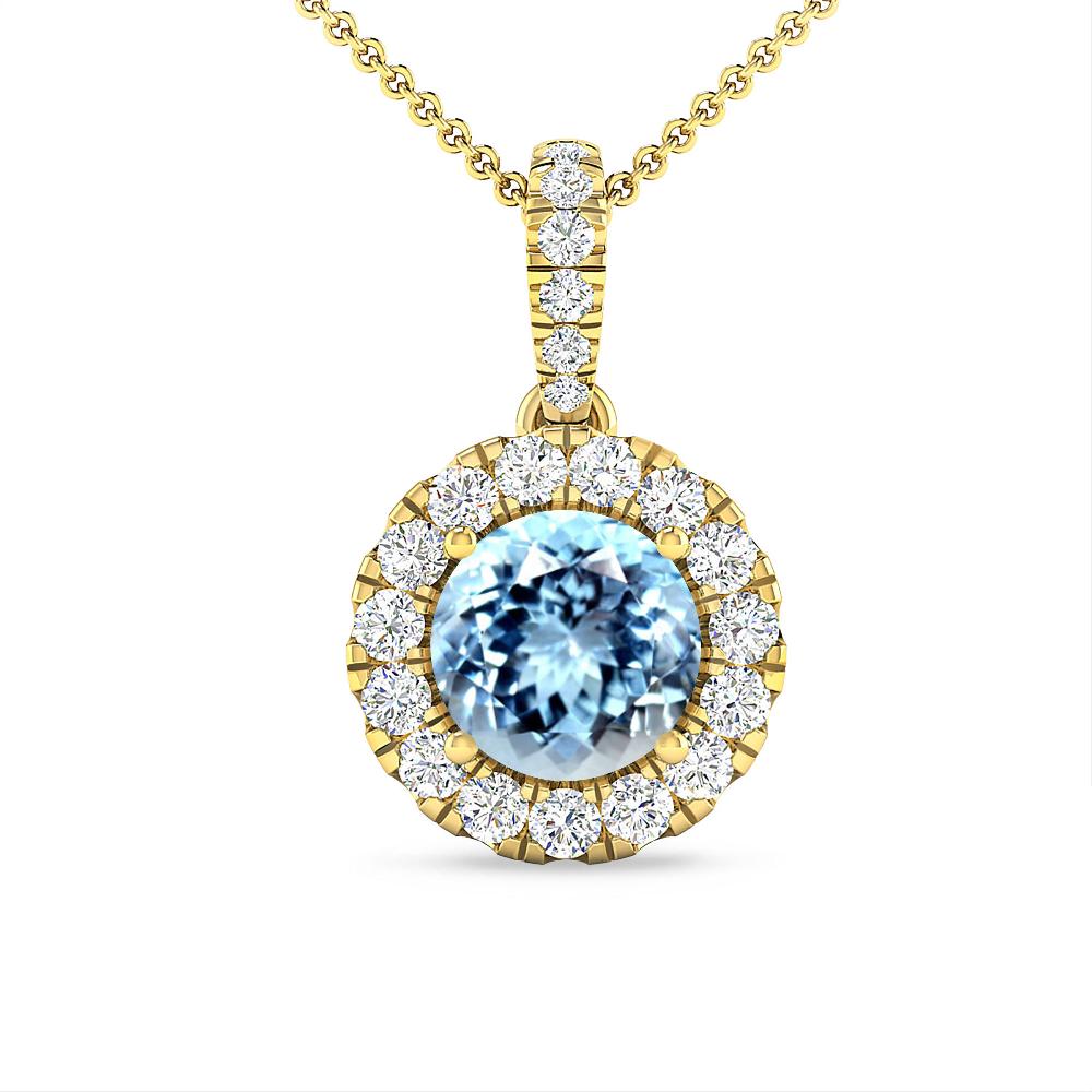 Yellow Gold - Aquamarine