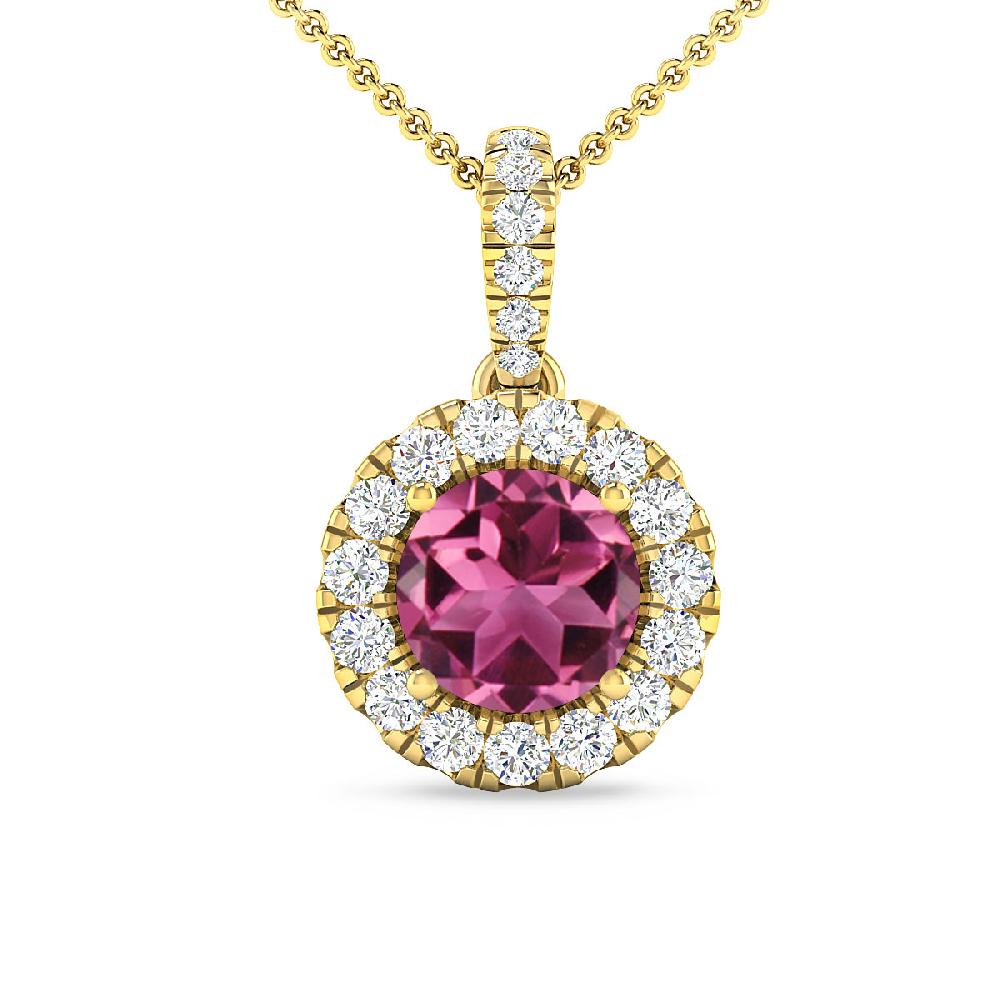 Yellow Gold - Pink Tourmaline