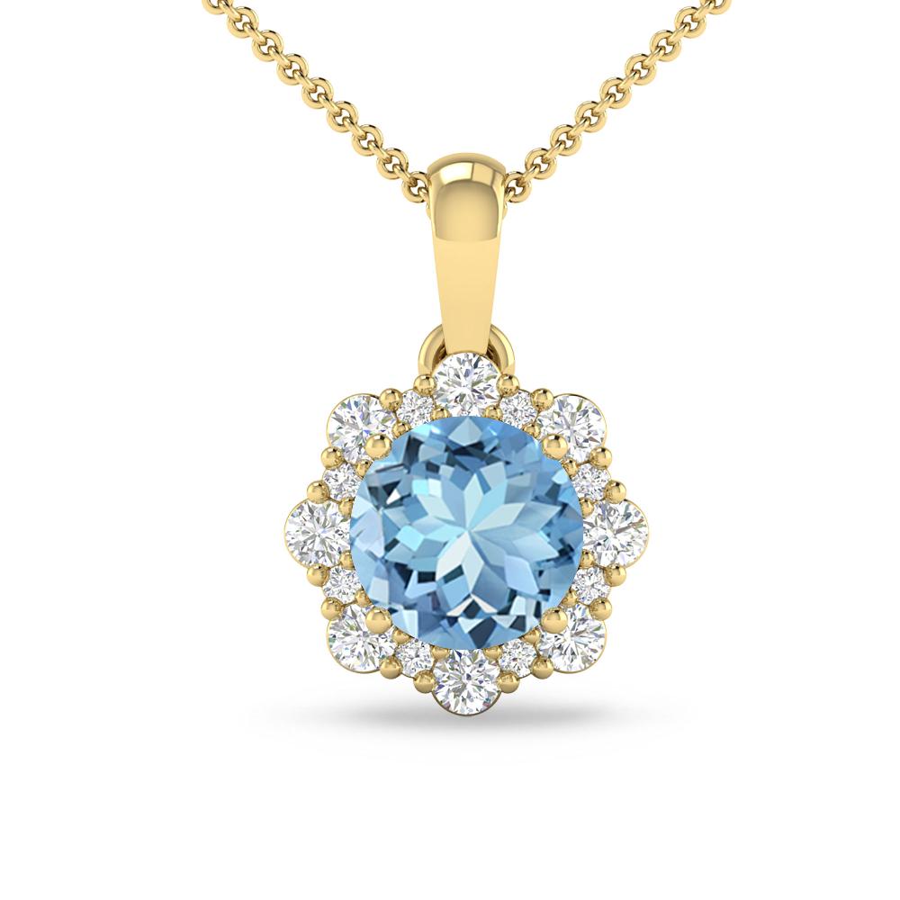 Yellow Gold - Aquamarine