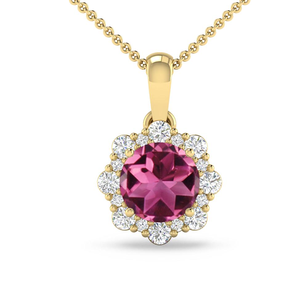 Yellow Gold - Pink Tourmaline