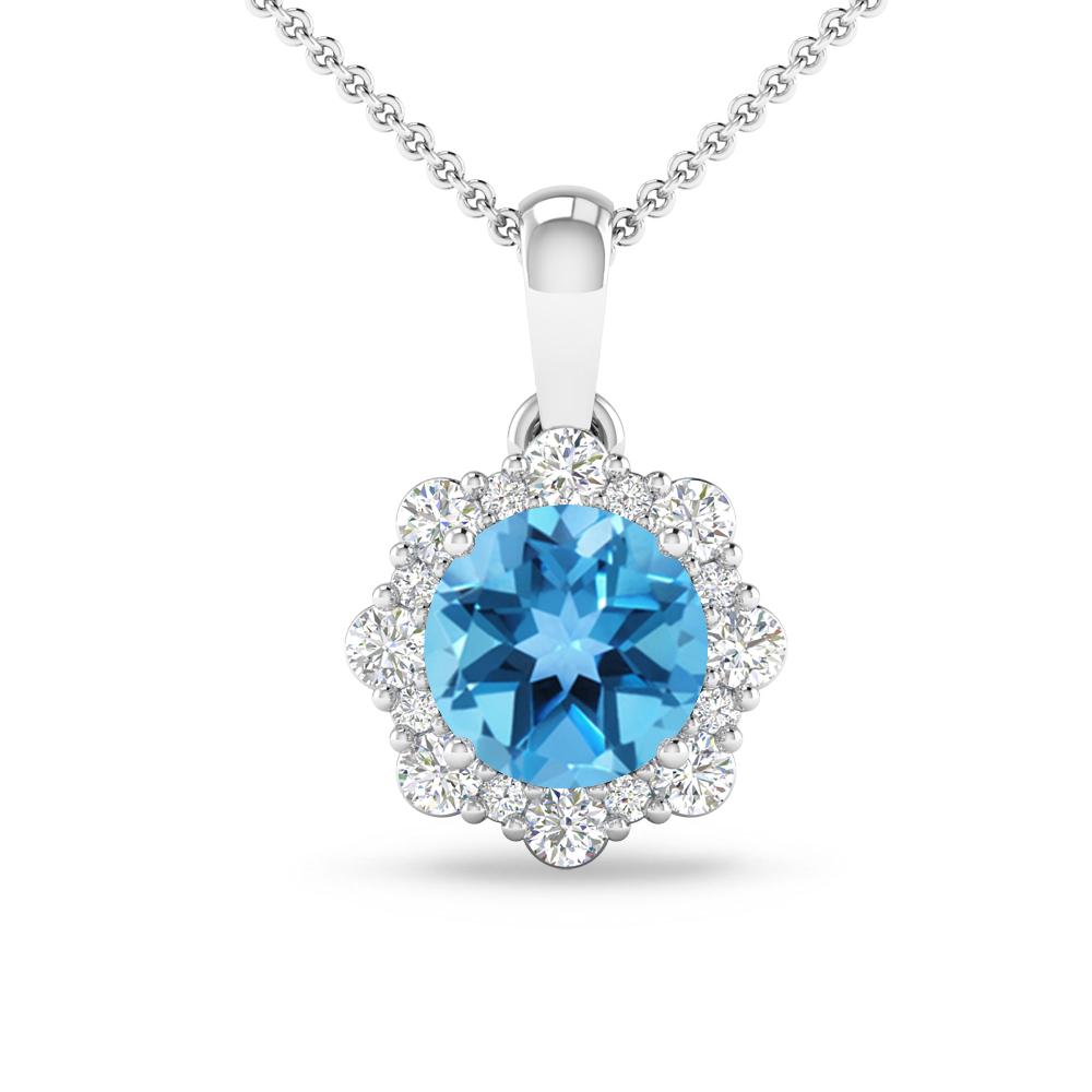 White Gold - Blue Topaz