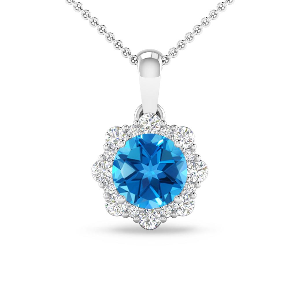 White Gold - Blue Topaz