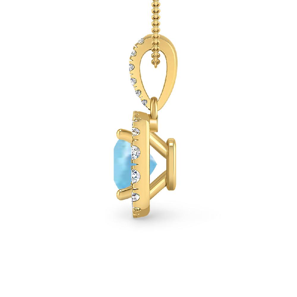 Yellow Gold - Aquamarine