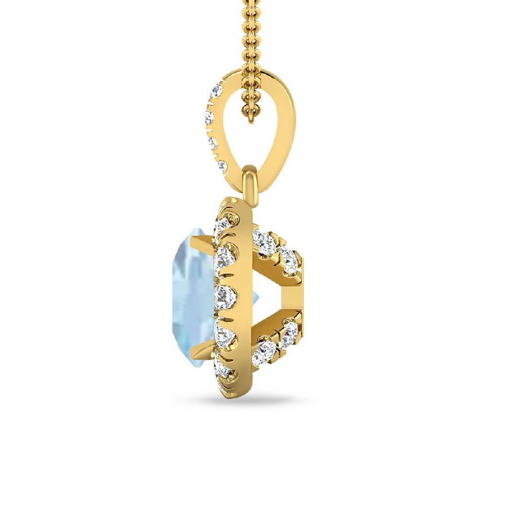 Yellow Gold - Aquamarine