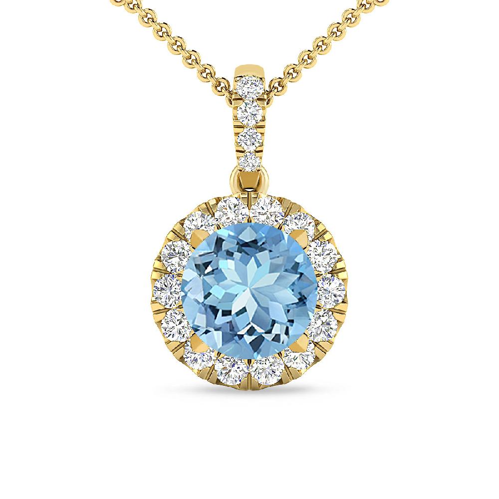 Yellow Gold - Aquamarine