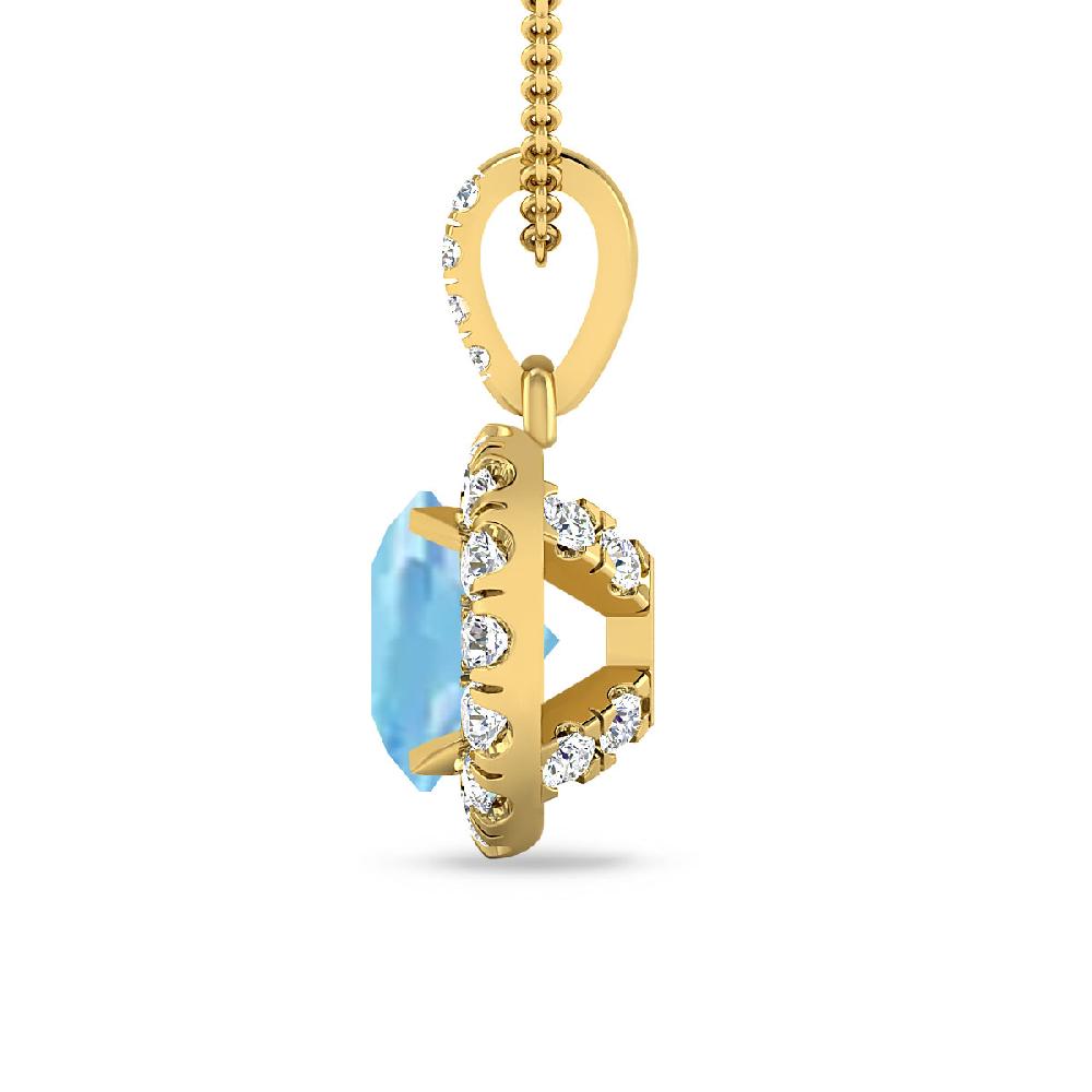 Yellow Gold - Aquamarine