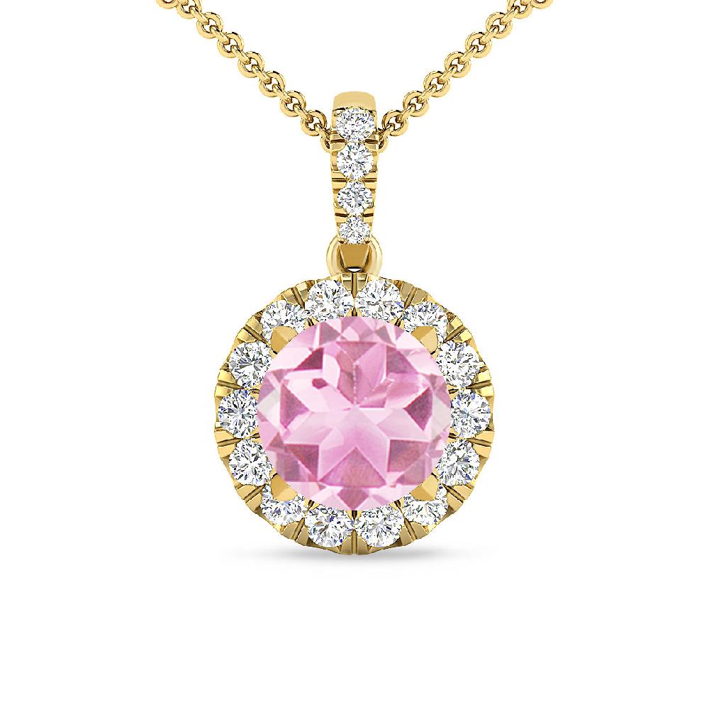 Yellow Gold - Pink Tourmaline